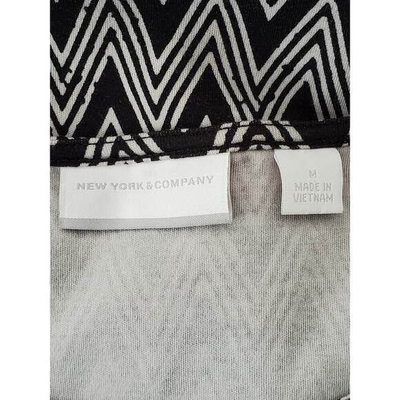 NEW YORK & CO Women's Black & Gray Patterned Shift Dress Sz M - Picture 7 of 9